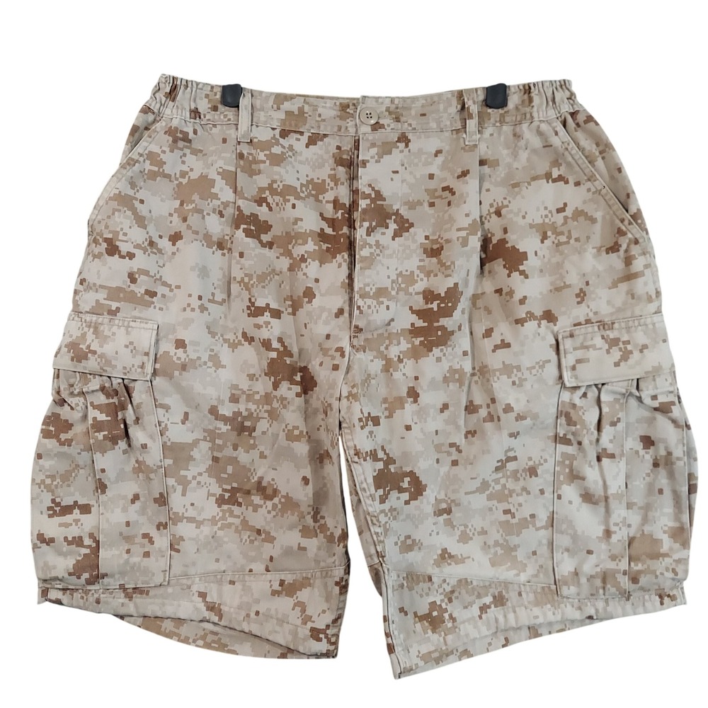 Military Cargo Shorts Men Large Tan Desert Digital Camo Tactical Utility Shorts